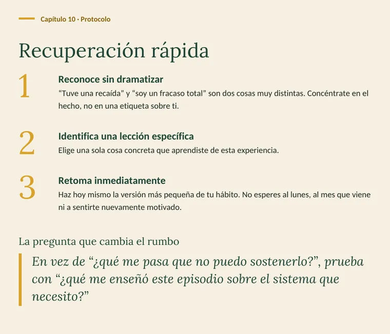 Protocolo Recuperación rápida del ebook
