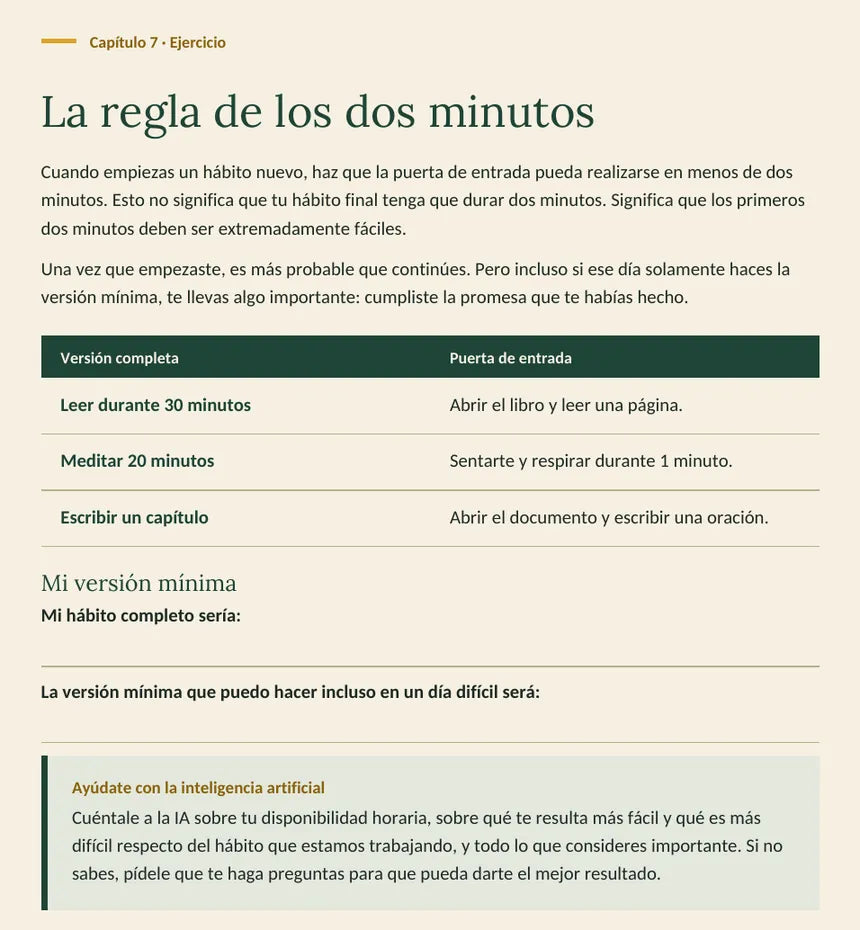 Página del ebook con Mi versión mínima